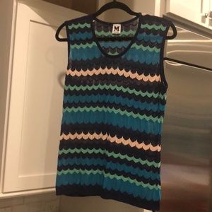 M Missoni Chevron knit top sz EU 46 US10-12